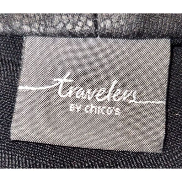 Vintage Chico's Travelers X-Small Black Short Jacket Tuxedo Style 3/4 Sleeve - Picture 2 of 8